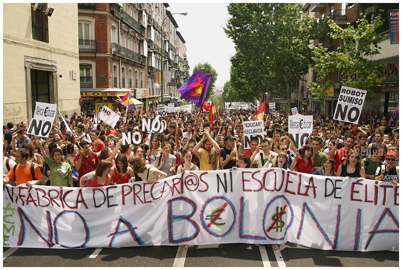 Spanish Demostration against the European Higher Education Area, Plan Bologna, 2008.